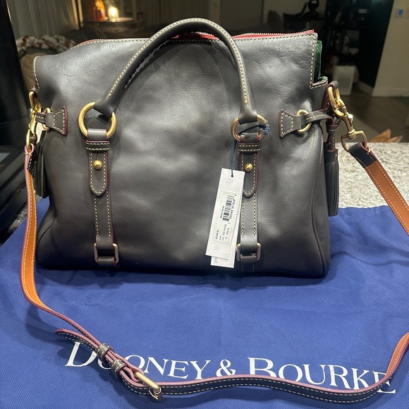 Dooney & Bourke handbag Florentine Satchel in charcoal - Picture 2 of 11